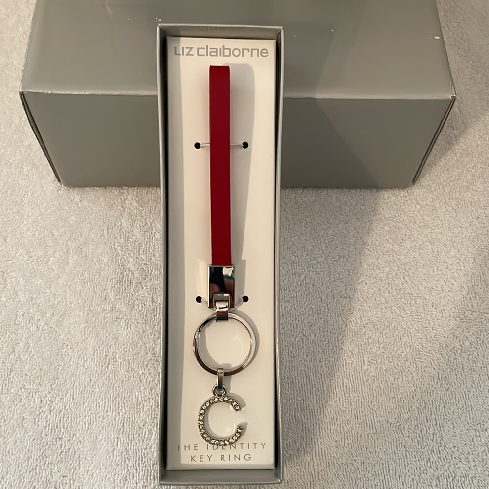 Liz Claiborne Key Chain Initial C New In Box
